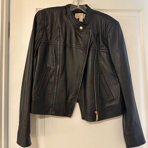 Michael Kors black leather jacket
